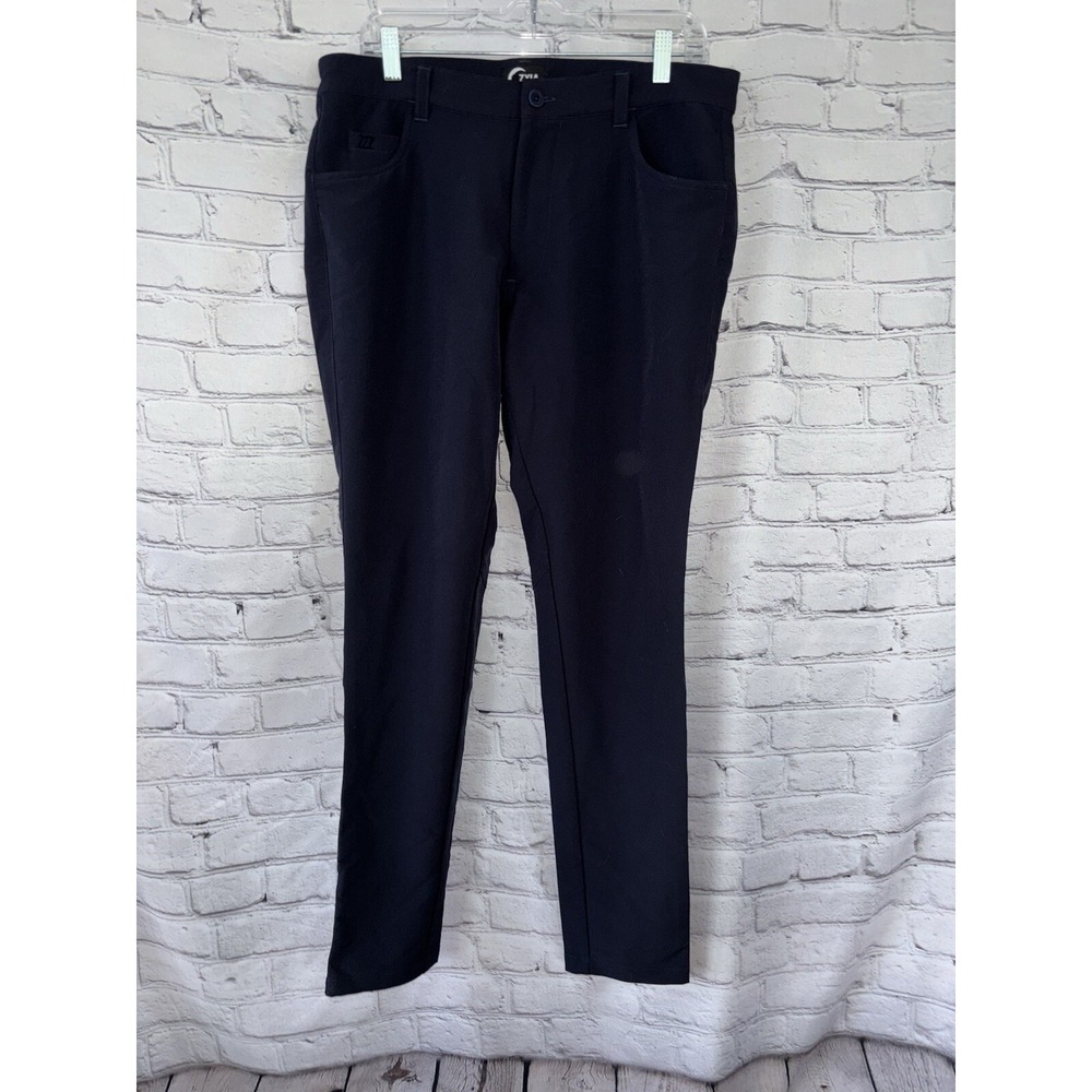 Zyia Active Navy Blue Office Chino Stretch Performance Golf Dress Pants Mens L